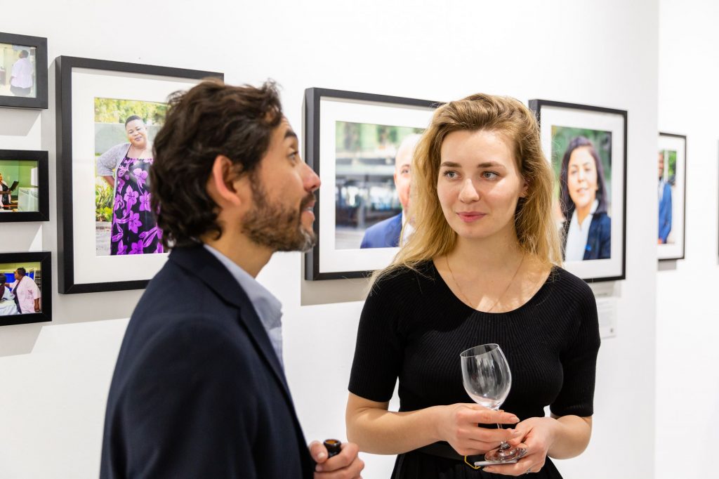 Guests at the exhibition