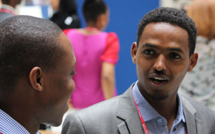 Scholars from Sub-Saharan Africa network with each other at Durbar Court Scholars from Sub-Saharan Africa network with each other at Durbar Court