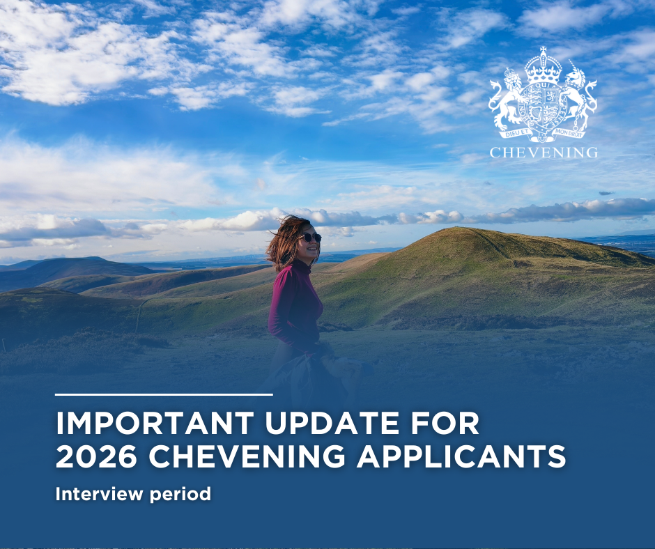 LinkedIn and Facebook - Chevening 'Interview tips' graphic