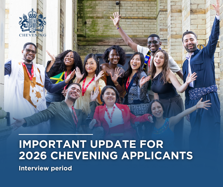 LinkedIn and Facebook - Chevening 'Interview tips' graphic